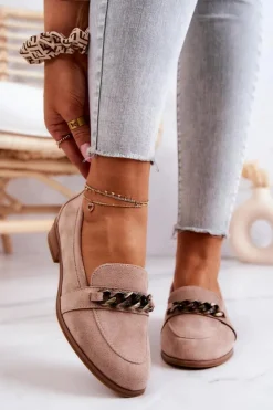 Buty damskie Vinceza Mokasyny Damskie Zamszowe*Zamszowe Półbuty Mokasyny Beżowe Yasmin