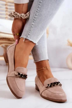 Buty damskie Vinceza Mokasyny Damskie Zamszowe*Zamszowe Półbuty Mokasyny Beżowe Yasmin