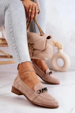 Buty damskie Vinceza Mokasyny Damskie Zamszowe*Zamszowe Półbuty Mokasyny Beżowe Yasmin