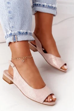 Buty Sergio Leone Sandały Na Obcasie|Sandały Płaskie*Zamszowe Sandały Na Obcasie Sergio Leone SK807 Różowe