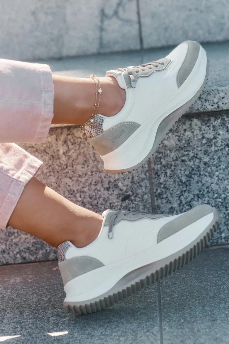 Sale Big Star Shoes Zamszowe Sneakersy Damskie Na Platformie Big Star RR274A344 HI-POLY SYSTEM Beżowe Beżowy