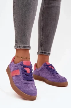 Buty damskie Vinceza Sneakersy Damskie*Zamszowe Sneakersy Damskie Vinceza 79576 Fioletowe Fioletowy