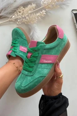 Damskie Buty damskie Vinceza Zamszowe Sneakersy Damskie Vinceza 79576 Zielone