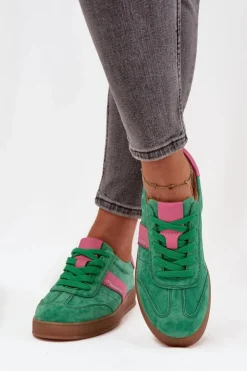 Damskie Buty damskie Vinceza Zamszowe Sneakersy Damskie Vinceza 79576 Zielone