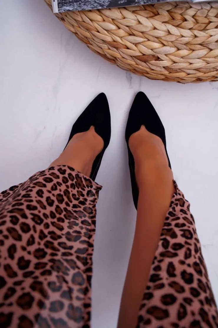 Damskie Damskie buty S.Barski Zamszowe Szpilki S.Barski L65-1 Czarne