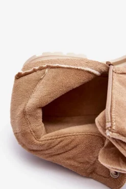 Best Boto Zamszowe Trapery Botki Ocieplane Ciemnobeżowe Alden