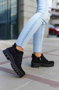 Damskie buty S.Barski Botki Wiosenne|Damskie Trapery*Zamszowe Wiosenne Botki Trapery Na Suwak Czarne Remgate