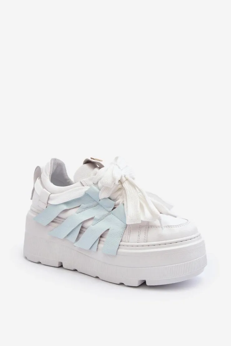 Damskie Zazoo 2F-7033 Sneakersy Na Masywnej Platformie e