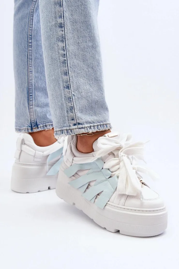 Damskie Zazoo 2F-7033 Sneakersy Na Masywnej Platformie e