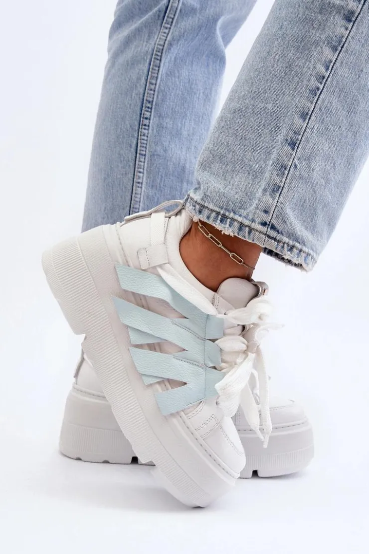 Damskie Zazoo 2F-7033 Sneakersy Na Masywnej Platformie e