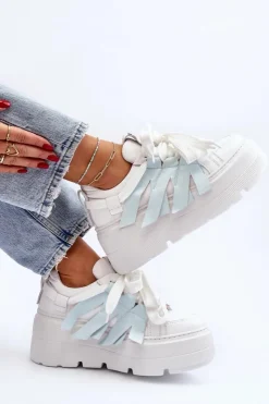 Damskie Zazoo 2F-7033 Sneakersy Na Masywnej Platformie e